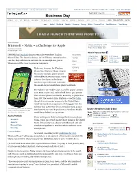 Windows Phone and Nokia Spell a Challenge for Apple