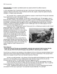 WWI Assassination