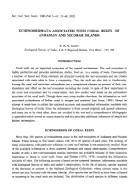 Echinodermata Associated with Coral Reefs of Andaman and Nicobar Islands