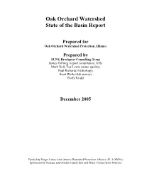 Oak Orchard Watershed State of the Basin Report