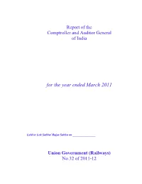 Railways) No.32 of 2011-12