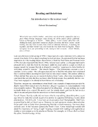 Reading and Relativism an Introduction to the Science Wars1