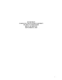 Rivercrest Community Development District Board of Supervisors Regular Meeting September 21, 2020