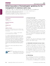 (BAD) Guidelines for Management of Cutaneous Warts 2014