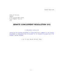 Senate Concurrent Resolution 1012