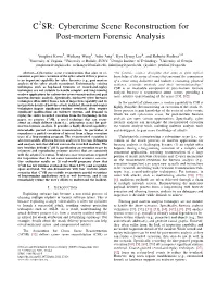 Cybercrime Scene Reconstruction for Post-Mortem Forensic Analysis