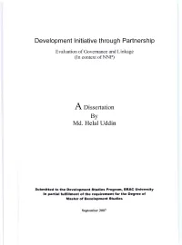 Development Initiative Through Partnership Evaluation of Governance and Linkage (In Context of NNP)