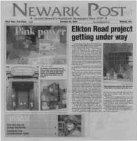 Elkton Road Project Getting Under Way