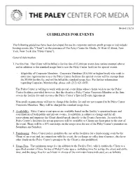 Guidelines for Events