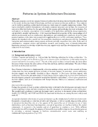 Patterns in System Architecture Decisions