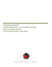 Preliminary Report on the Northstar 1 Class Ii Injection Well and the Seismic Events in the Youngstown, Ohio, Area