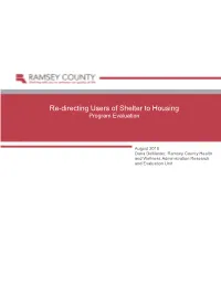 Re-Directing Users of Shelter to Housing (RUSH) Program Evaluation