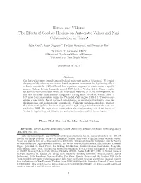 The Effects of Combat Heroism on Autocratic Values and Nazi