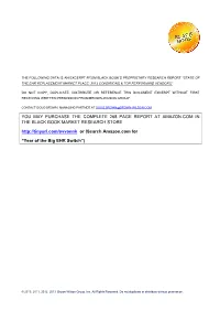 YOU MAY PURCHASE the COMPLETE 268 PAGE REPORT at AMAZON.COM in the BLACK BOOK MARKET RESEARCH STORE Or (Search Amazon.Com For