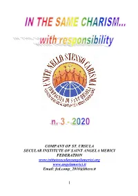 1 Company of St. Ursula Secular Institute of Saint