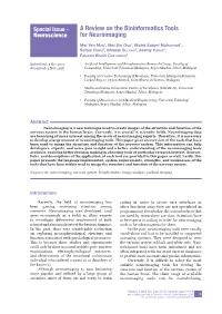 A Review on the Bioinformatics Tools for Neuroimaging
