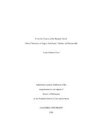 From the Corners of the Russian Novel: Minor Characters in Gogol