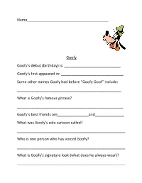 Goofy's First