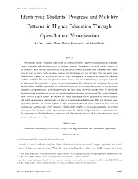 Identifying Students' Progress and Mobility Patterns in Higher