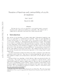 Iteration of Functions and Contractibility of Acyclic 2-Complexes