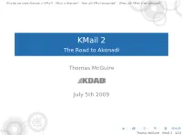 Kmail 2 Be Released?