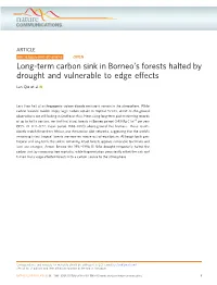 Long-Term Carbon Sink in Borneoâ€™S Forests Halted By