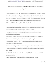 Phylogenomic Resolution of Sea Spider Diversification Through Integration Of