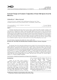 Seasonal Changes in Proximate Composition of Some Fish Species from The