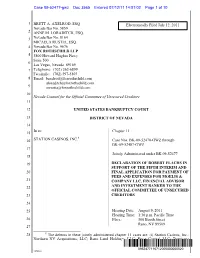 Station Flachs Declaration ISO Moelis 5Th and Final Fee App.DOC