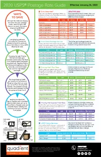 2020 USPS® Postage Rate Guide Effective January 26, 2020
