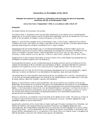 Convention on the Rights of the Child