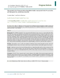 Original Article Doi: Http//Doi.Org/10.51757/IJEHS.2.7.2021.244388