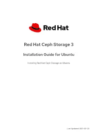 Red Hat Ceph Storage 3 Installation Guide for Ubuntu