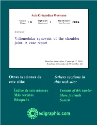 Villonodular Synovitis of the Shoulder Joint. a Case Report