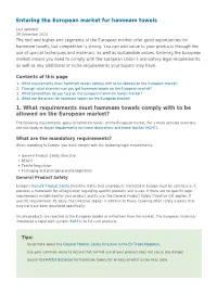 What Requirements Must Hammam Towels Comply with to Be Allowed on the European Market? 2