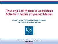 Financing and Merger & Acquisition Activity in Today's Dynamic Market