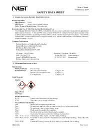Material Safety Data Sheet (MSDS)