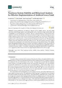 Nonlinear System Stability and Behavioral Analysis for Effective