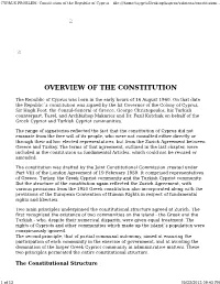 Overview of the Constitution