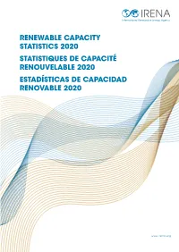 Renewable Energy Capacity Statistics 2020