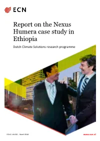 Report on the Nexus Humera Case Study in Ethiopia