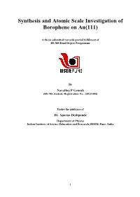 Synthesis and Atomic Scale Investigation of Borophene on Au(111)
