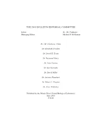The 2010 Bulletin Editorial Committee