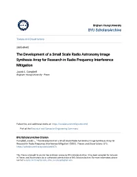 The Development of a Small Scale Radio Astronomy Image Synthesis Array for Research in Radio Frequency Interference Mitigation