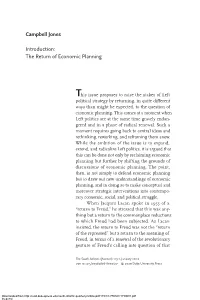 The Return of Economic Planning