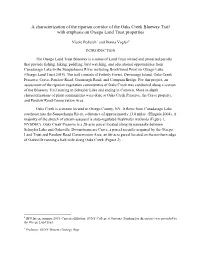 A Characterization of the Riparian Corridor of the Oaks Creek Blueway Trail with Emphasis on Otsego Land Trust Properties