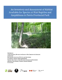 An Inventory and Assessment of Habitat