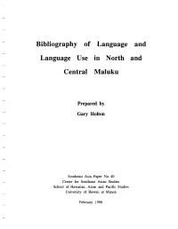 Bibliography of Language and Language Use in North and Central