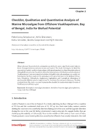 Checklist, Qualitative and Quantitative Analysis of Marine Microalgae from Offshore Visakhapatnam, Bay Of… 15