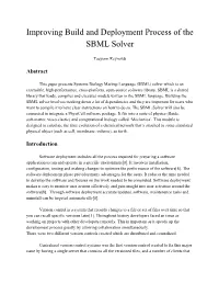 Improving Build and Deployment Process of the SBML Solver
